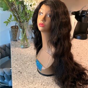 Long Wavy Sexy Brazilian Human Hair Women’s Wig - 28 Inches